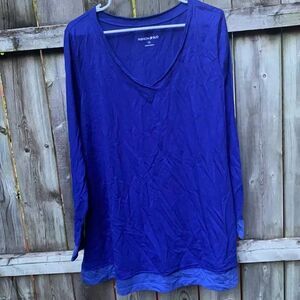 Fashion Bug Blue Cotton Top sz. 1X